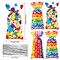 105 PCS Rainbow Cellophane Treat Bags, Polka Dot Stripes Printed Pattern Goodie Candy Favor Bags with Twist Ties for Pride Day Kids School Lunches Baby Shower Birthday Party Supplies